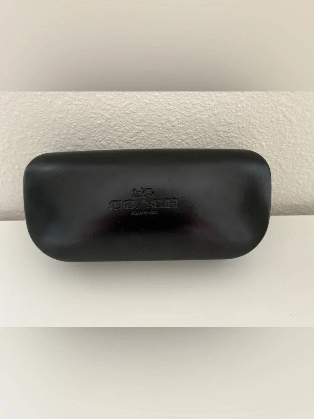 Coach Black Glasses Case with branded cleaning cloth